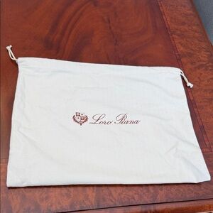 Loro Piana Cream Dust Bag with Logo